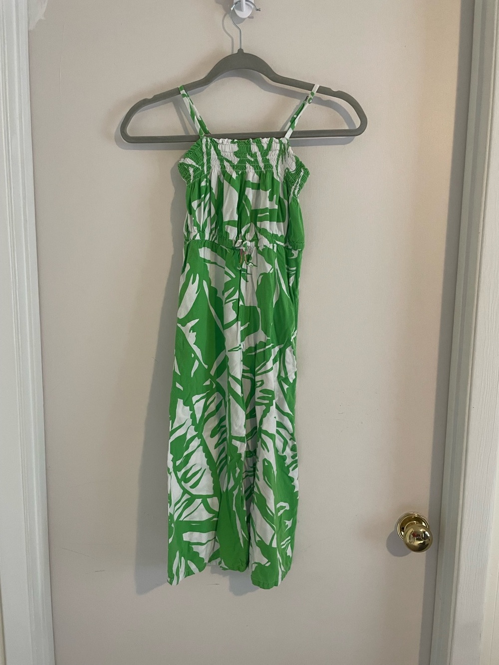 Lilly Pulitzer for Target Green Palm Print Jumpsuit 20th Anniversary Girls Small